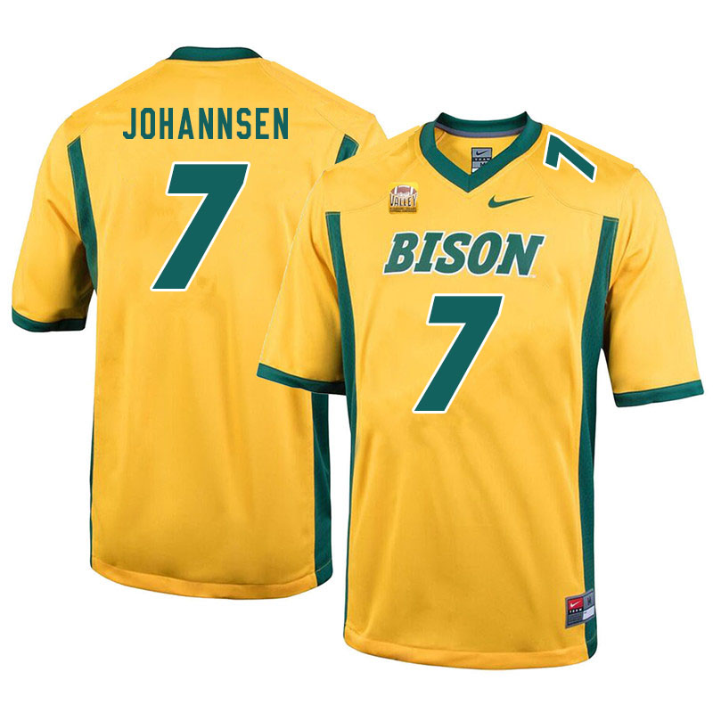 Men #7 Jayden Johannsen North Dakota State Bison College Football Jerseys Sale-Yellow